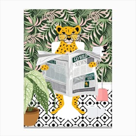 Cheetah On Toilet Bathroom Toile