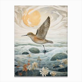 Dunlin 2 Gold Detail Painting Canvas Print