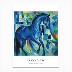 Franz Marc Inspired Horses Blue Horse Collection Painting 2 Canvas Print