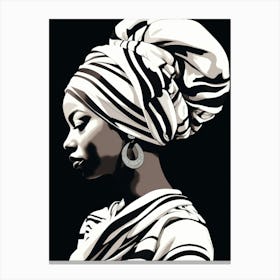 African Woman In A Turban 5 Canvas Print