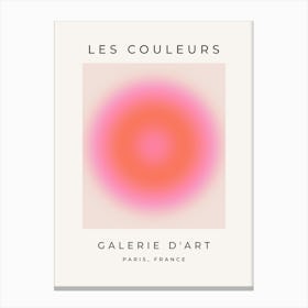 Les Couleurs | 04 - Aura Neutral Pink And Orange Gradient Canvas Print