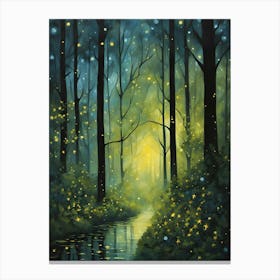 Fireflies In The Forest 7 Toile