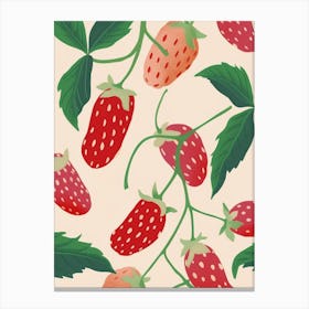 Strawberry Pattern Illustration 1 Canvas Print
