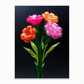 Bright Inflatable Flowers Carnations 2 Canvas Print