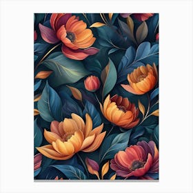 Floral Wallpaper 26 Canvas Print