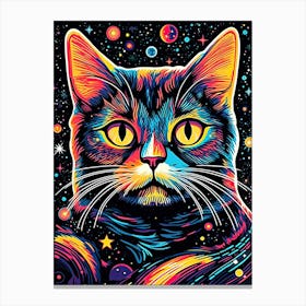 Quantum Furquake, Psychedelic Cats series Canvas Print