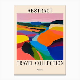 Abstract Travel Collection Poster Mauritius 1 Canvas Print