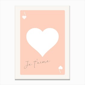 Je T'Aime Canvas Print