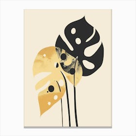 Swiss Cheese Plant Minimalist Illustration 2 Canvas Print