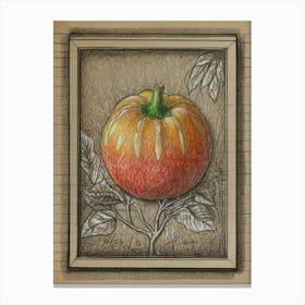 Pumpkin In A Frame Canvas Print