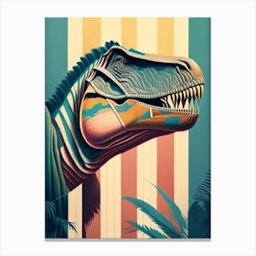Carcharodontosaurus Pastel Dinosaur Canvas Print
