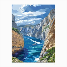 Cliffs Of Greece Canvas Print