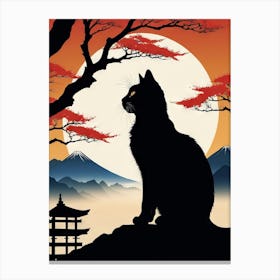Japan Cat Art 3 Canvas Print