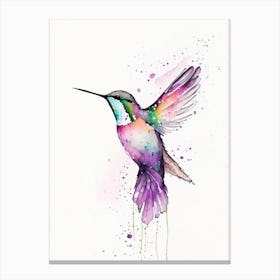 Anna S Hummingbird Minimalist Watercolour 4 Canvas Print