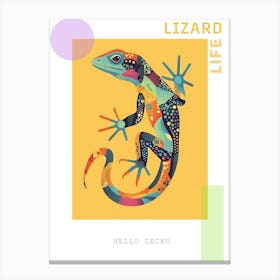 Gecko Abstract Modern Illustration 6 Poster Canvas Print