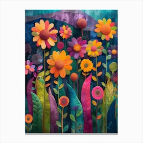 Flowers In The Garden Canvas Print