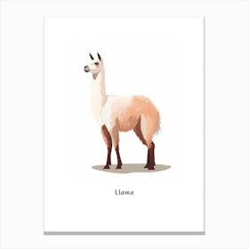 Llama Kids Animal Poster Canvas Print