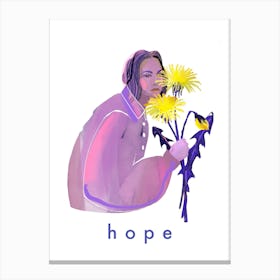 Yellow Dandelion, Hope Canvas Print