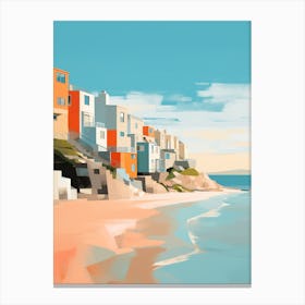 Hayle Towans Beach Cornwall Abstract Orange Hues 1 Canvas Print
