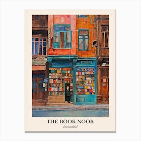 Instanbul Book Nook Bookshop 4 Poster Canvas Print