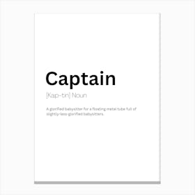 Captain Definition Meaning Canvas Print