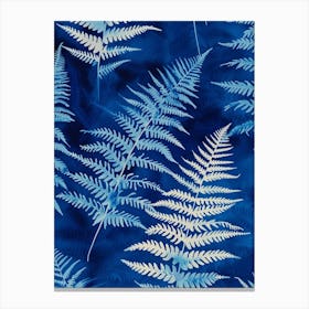 Pattern Poster Blue Star Fern 2 Canvas Print