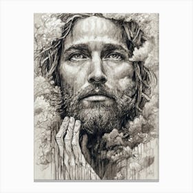 Jesus In The Clouds Canvas Print