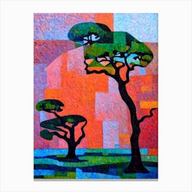 Cork Oak Tree Cubist Canvas Print