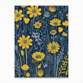 Yellow Wildflowers Canvas Print