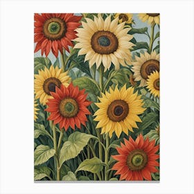 Pastel Sunflowers no2 Canvas Print