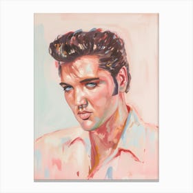 Elvis Presley Portät, King of Rock ’n’ Roll, Pastel Malerei Canvas Print