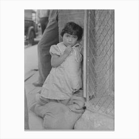 Untitled Photo, Possibly Related To Young Mexican Girl Who Was Playing Around Relief Line In San Antonio, Texa Canvas Print