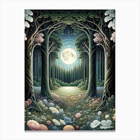 Enchanting Forest AI Canvas Print