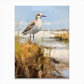 Bird Painting Dunlin 2 Canvas Print