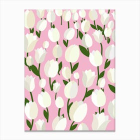 Tulip Field | 07 – Pink Canvas Print