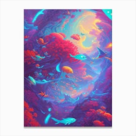 Psychedelic fish 2 Canvas Print