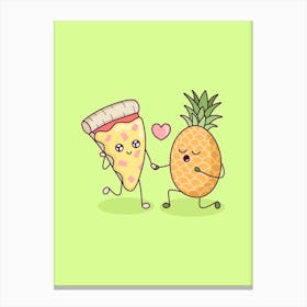 Pineapple Pizza Love Canvas Print