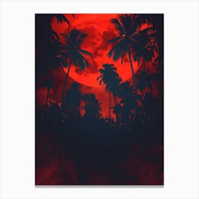 Full Moon In The Jungle Canvas Print