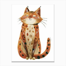 Somali Cat Clipart Illustration 1 Canvas Print