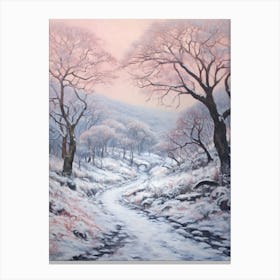 Dreamy Winter Painting Exmoor National Park England 1 Canvas Print