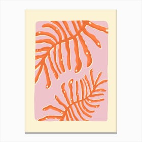 Orange Leaf Canvas Print