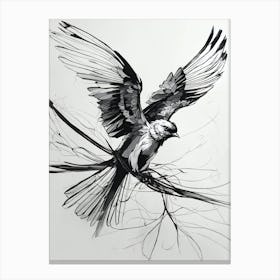 Bird In Flight Bird Wall Art Canvas Print