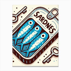 Sardines opened tin Canvas Print