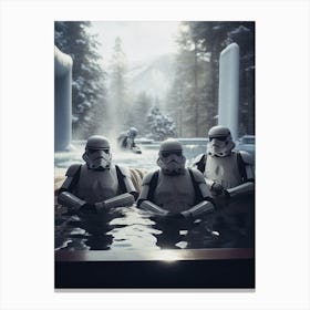 Star Wars Stormtroopers In Jacuzzi Canvas Print