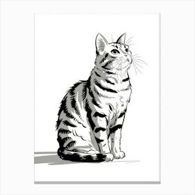 Striped Cat 1 Canvas Print