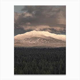 Snowy Mountain Wall Decor Canvas Print