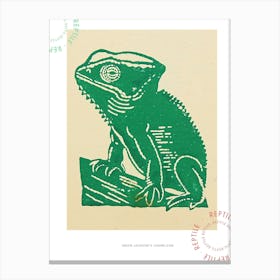 Green Jacksons Chameleon 3 Poster Canvas Print