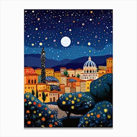 Rome, Illustration In The Style Of Pop Art 3 Canvas Print