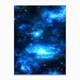 Blue Space Background 3 Canvas Print