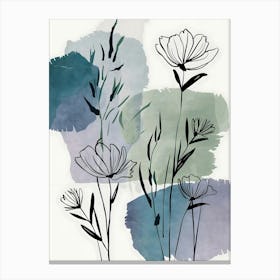 Watercolor Flowers 4 Canvas Print